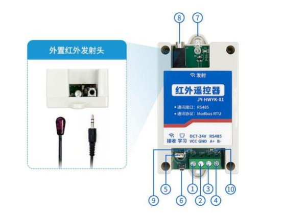 聚英紅外遙控器接口說明